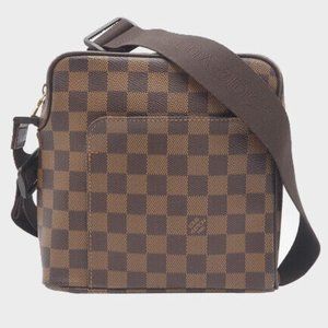 Damier Ebene Canvas Leather Olav PM Crossbody Bag